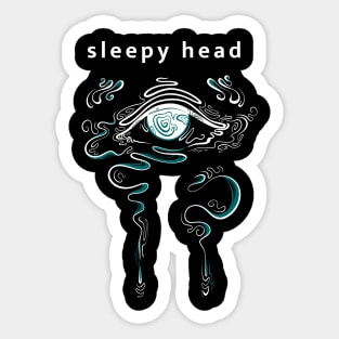 Abstract Sleepyhead Sticker